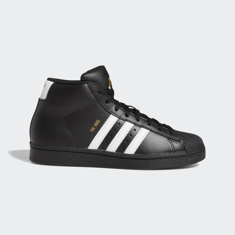 Originals Adidas Pro Model Baieti Romania - Negrii/Albi/Aurii FV5725